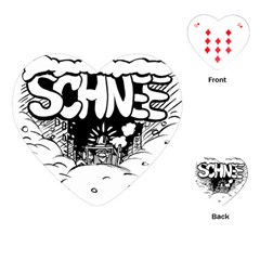 Snow Removal Winter Word Playing Cards (heart)  by Amaryn4rt