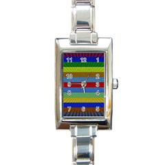 Pattern Background Rectangle Italian Charm Watch