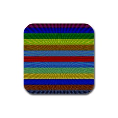 Pattern Background Rubber Square Coaster (4 Pack) 