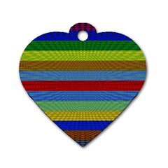 Pattern Background Dog Tag Heart (two Sides) by Amaryn4rt