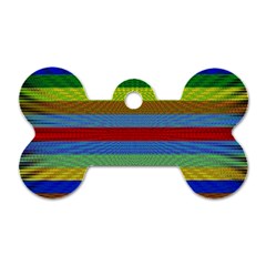 Pattern Background Dog Tag Bone (one Side)