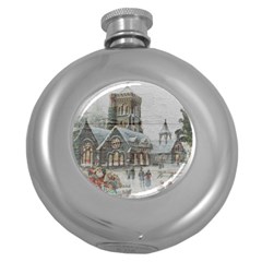 Santa Claus Nicholas Round Hip Flask (5 Oz) by Amaryn4rt