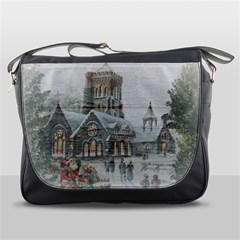 Santa Claus Nicholas Messenger Bags by Amaryn4rt