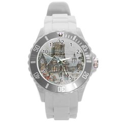 Santa Claus Nicholas Round Plastic Sport Watch (l) by Amaryn4rt