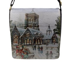 Santa Claus Nicholas Flap Messenger Bag (l)  by Amaryn4rt