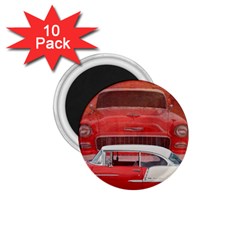 Classic Car Chevy Bel Air Dodge Red White Vintage Photography 1 75  Magnets (10 Pack)  by yoursparklingshop