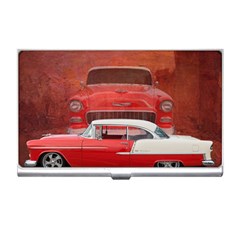 Classic Car Chevy Bel Air Dodge Red White Vintage Photography Business Card Holders by yoursparklingshop