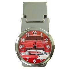 Classic Car Chevy Bel Air Dodge Red White Vintage Photography Money Clip Watches by yoursparklingshop