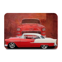 Classic Car Chevy Bel Air Dodge Red White Vintage Photography Plate Mats by yoursparklingshop