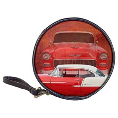 Classic Car Chevy Bel Air Dodge Red White Vintage Photography Classic 20-cd Wallets by yoursparklingshop