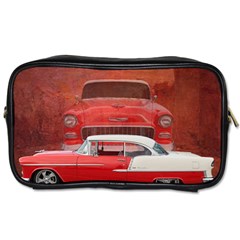 Classic Car Chevy Bel Air Dodge Red White Vintage Photography Toiletries Bags 2-side by yoursparklingshop