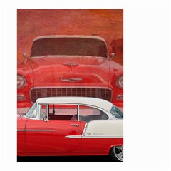 Classic Car Chevy Bel Air Dodge Red White Vintage Photography Small Garden Flag (two Sides) by yoursparklingshop