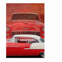 Classic Car Chevy Bel Air Dodge Red White Vintage Photography Large Garden Flag (two Sides) by yoursparklingshop