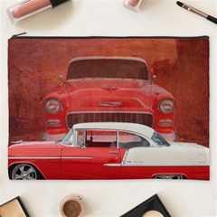 Classic Car Chevy Bel Air Dodge Red White Vintage Photography Cosmetic Bag (xxxl)  by yoursparklingshop