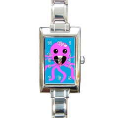 Bubble Octopus Copy Rectangle Italian Charm Watch