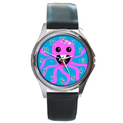 Bubble Octopus Copy Round Metal Watch