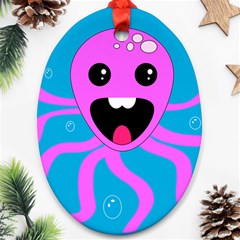 Bubble Octopus Copy Ornament (Oval) 