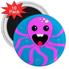 Bubble Octopus Copy 3  Magnets (10 pack) 