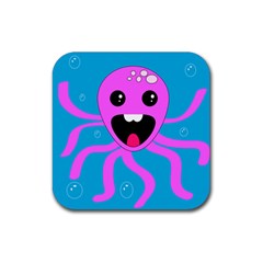 Bubble Octopus Copy Rubber Coaster (Square) 