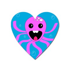 Bubble Octopus Copy Heart Magnet