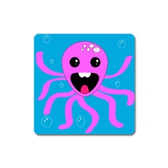 Bubble Octopus Copy Square Magnet