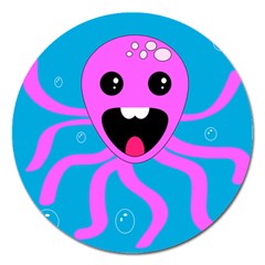 Bubble Octopus Copy Magnet 5  (Round)