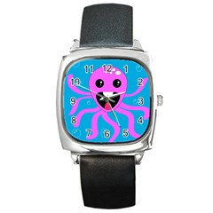 Bubble Octopus Copy Square Metal Watch