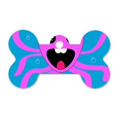 Bubble Octopus Copy Dog Tag Bone (Two Sides)