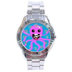 Bubble Octopus Copy Stainless Steel Analogue Watch