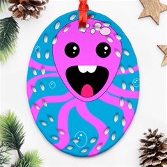 Bubble Octopus Copy Ornament (Oval Filigree) 