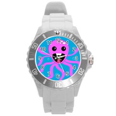 Bubble Octopus Copy Round Plastic Sport Watch (L)