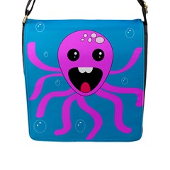 Bubble Octopus Copy Flap Messenger Bag (L) 