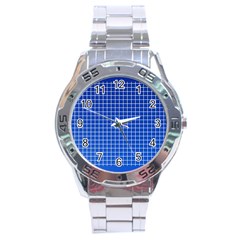 Background Diamonds Computer Paper Stainless Steel Analogue Watch by Amaryn4rt