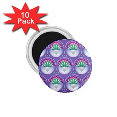 Background Floral Pattern Purple 1 75  Magnets (10 Pack)  by Amaryn4rt