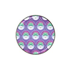 Background Floral Pattern Purple Hat Clip Ball Marker (4 Pack) by Amaryn4rt