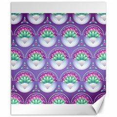 Background Floral Pattern Purple Canvas 8  X 10  by Amaryn4rt