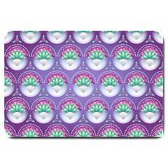 Background Floral Pattern Purple Large Doormat  by Amaryn4rt