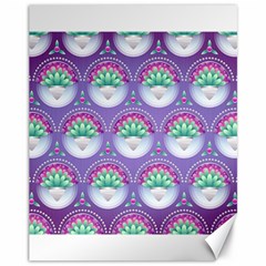 Background Floral Pattern Purple Canvas 11  X 14   by Amaryn4rt