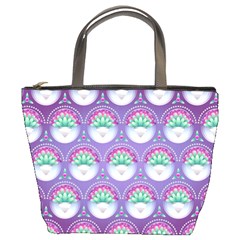 Background Floral Pattern Purple Bucket Bags by Amaryn4rt