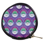 Background Floral Pattern Purple Mini Makeup Bags Front