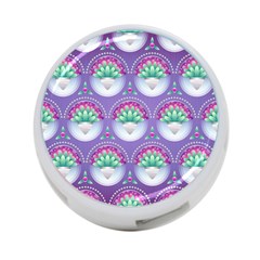 Background Floral Pattern Purple 4-port Usb Hub (two Sides)  by Amaryn4rt