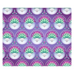 Background Floral Pattern Purple Double Sided Flano Blanket (small)  by Amaryn4rt