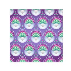 Background Floral Pattern Purple Small Satin Scarf (square) by Amaryn4rt