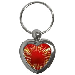 Color Gold Yellow Background Key Chains (heart)  by Amaryn4rt