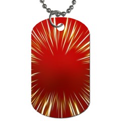 Color Gold Yellow Background Dog Tag (one Side) by Amaryn4rt