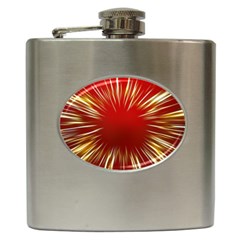 Color Gold Yellow Background Hip Flask (6 Oz) by Amaryn4rt