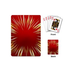 Color Gold Yellow Background Playing Cards (mini)  by Amaryn4rt