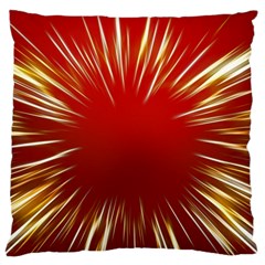 Color Gold Yellow Background Large Flano Cushion Case (one Side) by Amaryn4rt