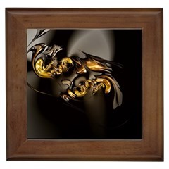 Fractal Mathematics Abstract Framed Tiles by Amaryn4rt