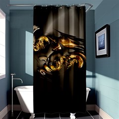 Fractal Mathematics Abstract Shower Curtain 36  X 72  (stall)  by Amaryn4rt